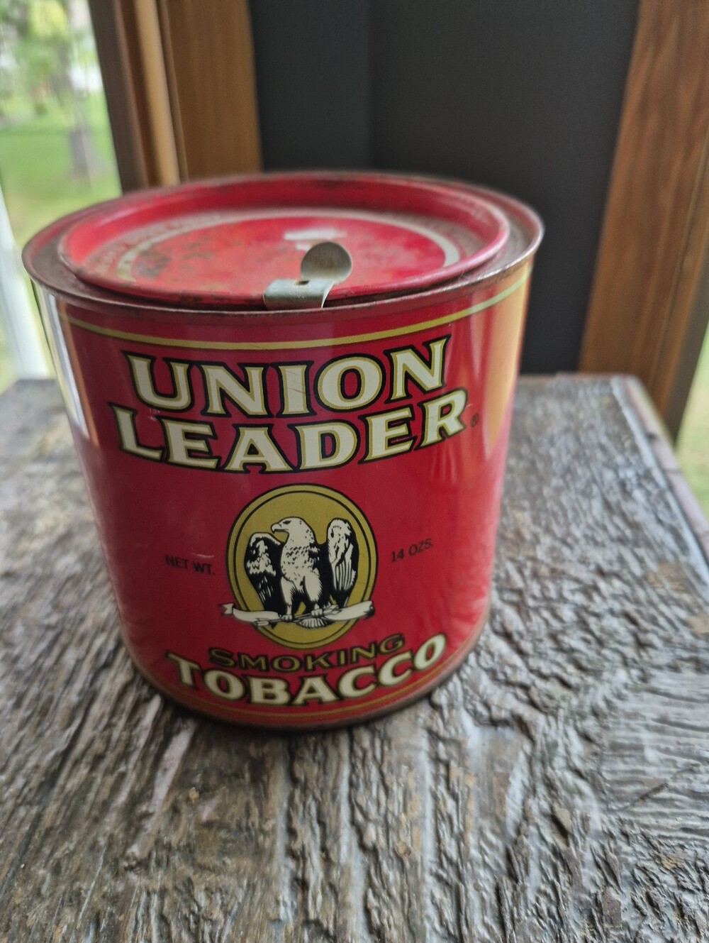Vintage Union Leader Red Tobacco TinC